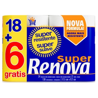 Papel Higiénico 18 + 6 Grátis embalagem 24 unidades - Renova