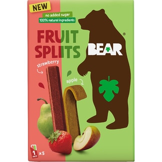 Fruit Rolls rollitos de fresa y manzana deshidratada sin gluten desde 3 años envase 100 g sin azúcar añadido - Bear