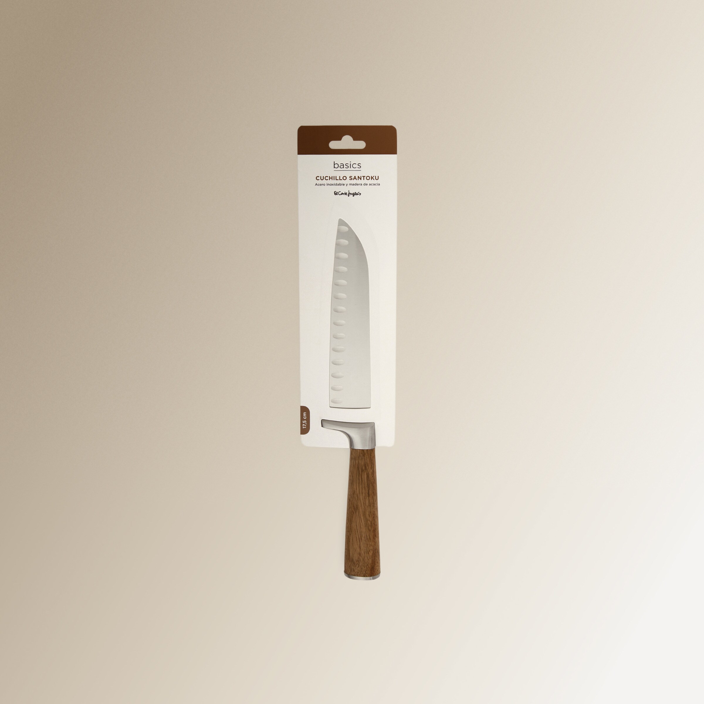 Cuchillo Santoku Acacia Basics El Corte Inglés Acero-4