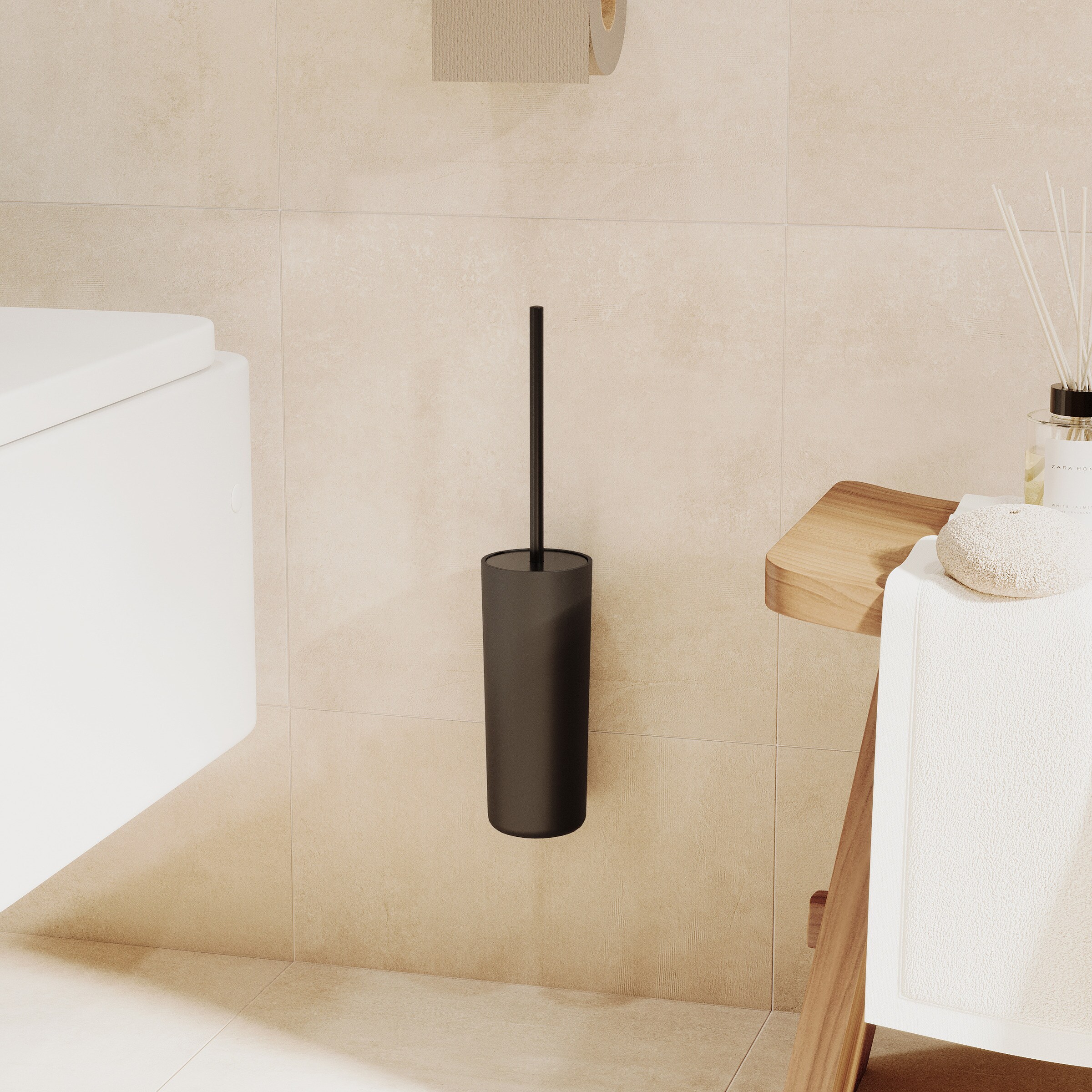 Escobillero de pared Next Cosmic Negro mate-2