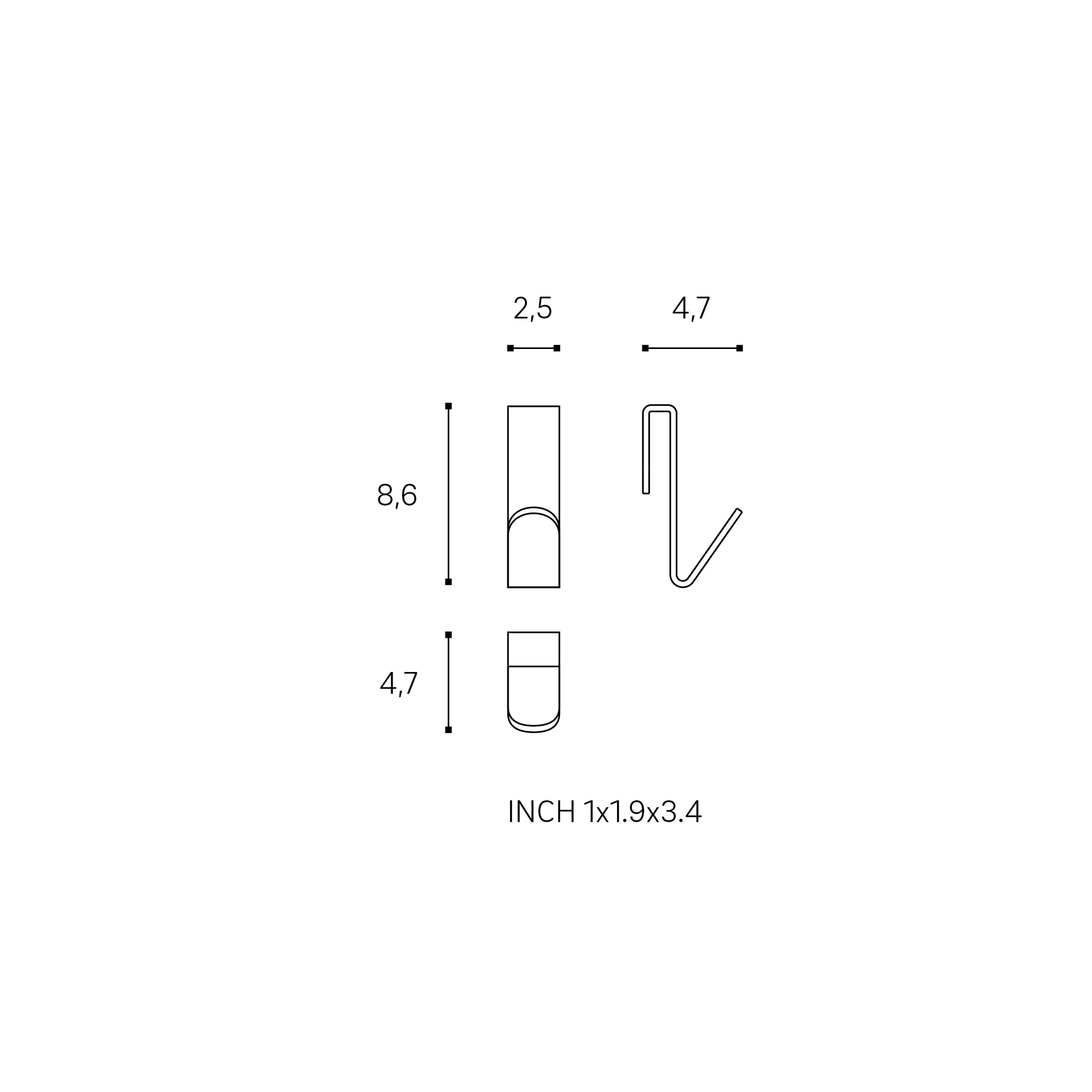 Percha de baño Architect S+ Cosmic Acero mate-3