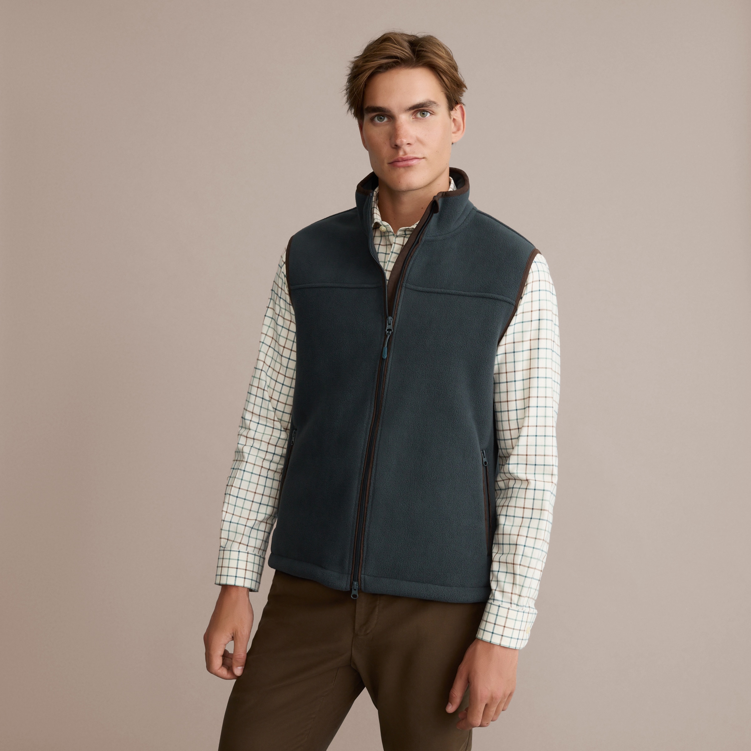 Colete Top de Homem com Forro Polar Azul-marinho-2