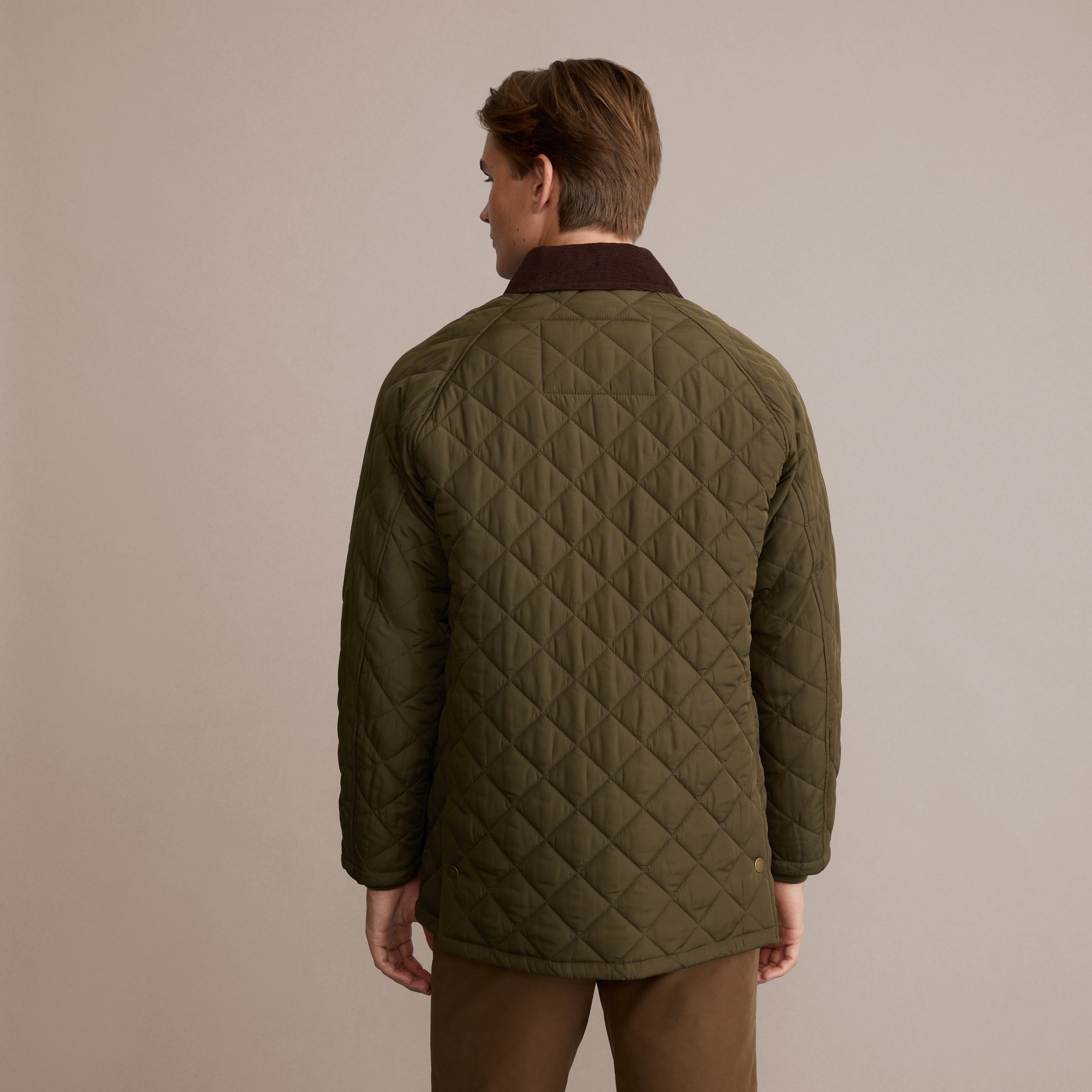 Sobretudo de Homem aos Losangos Verde-4