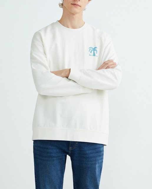 Imagen 0 de Sudadera de hombre cuello redondo estampada