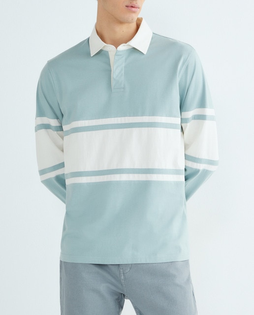 Imagen 0 de Polo de hombre rugby con estampado de rayas