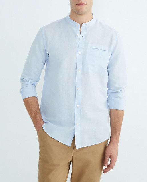 Imagen 0 de Camisa de hombre de lino y algodón