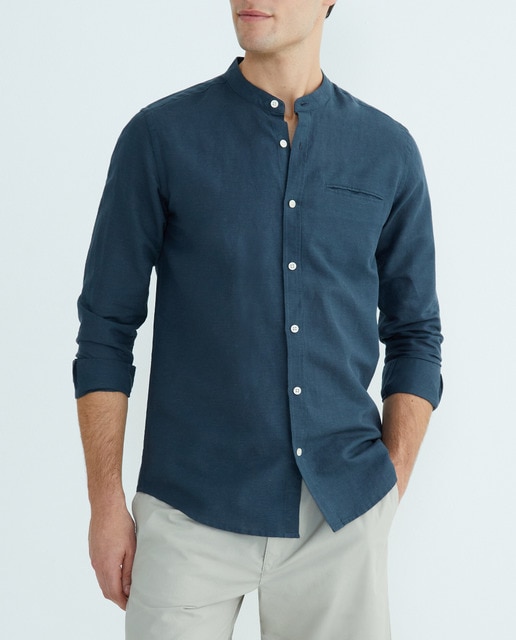 Imagen 0 de Camisa de hombre de lino y algodón