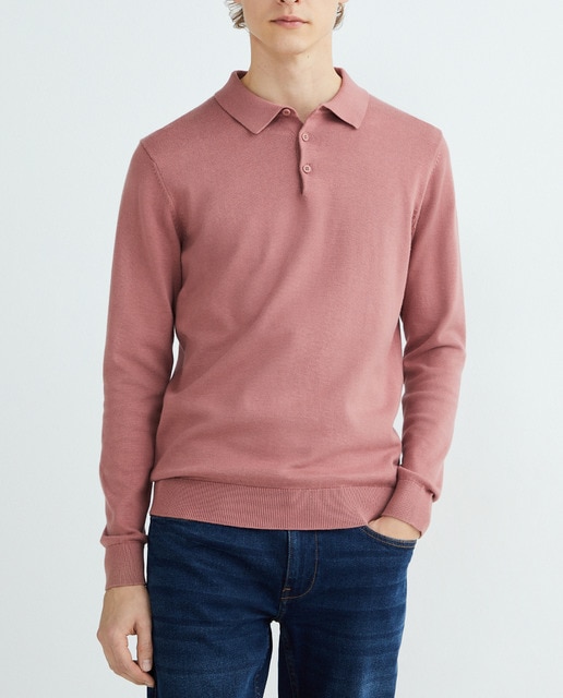Imagen 0 de Jersey de hombre cuello polo liso algodón 100%