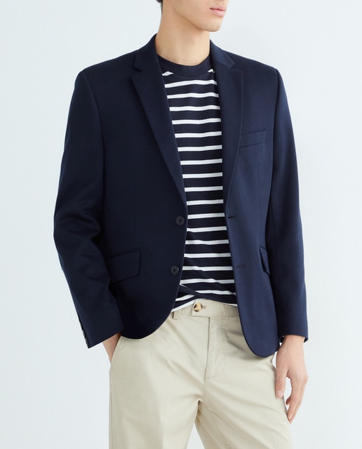 Imagen 0 de Chaqueta de hombre de punto piqué lisa