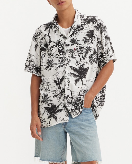 Imagen 0 de Camisa de viscosa de hombre de manga corta fit relajado