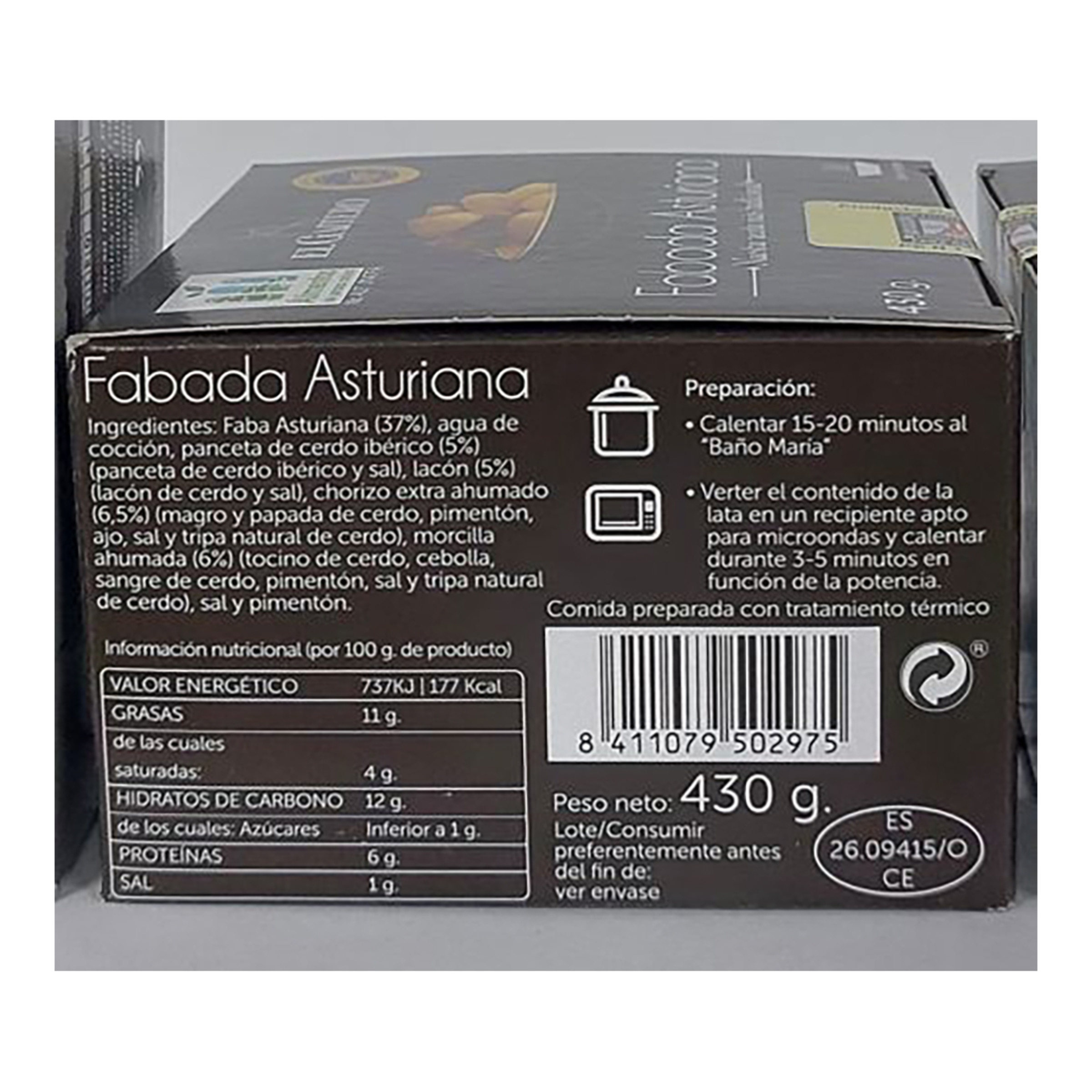 Fabada asturiana Gourmet El Gaitero 2