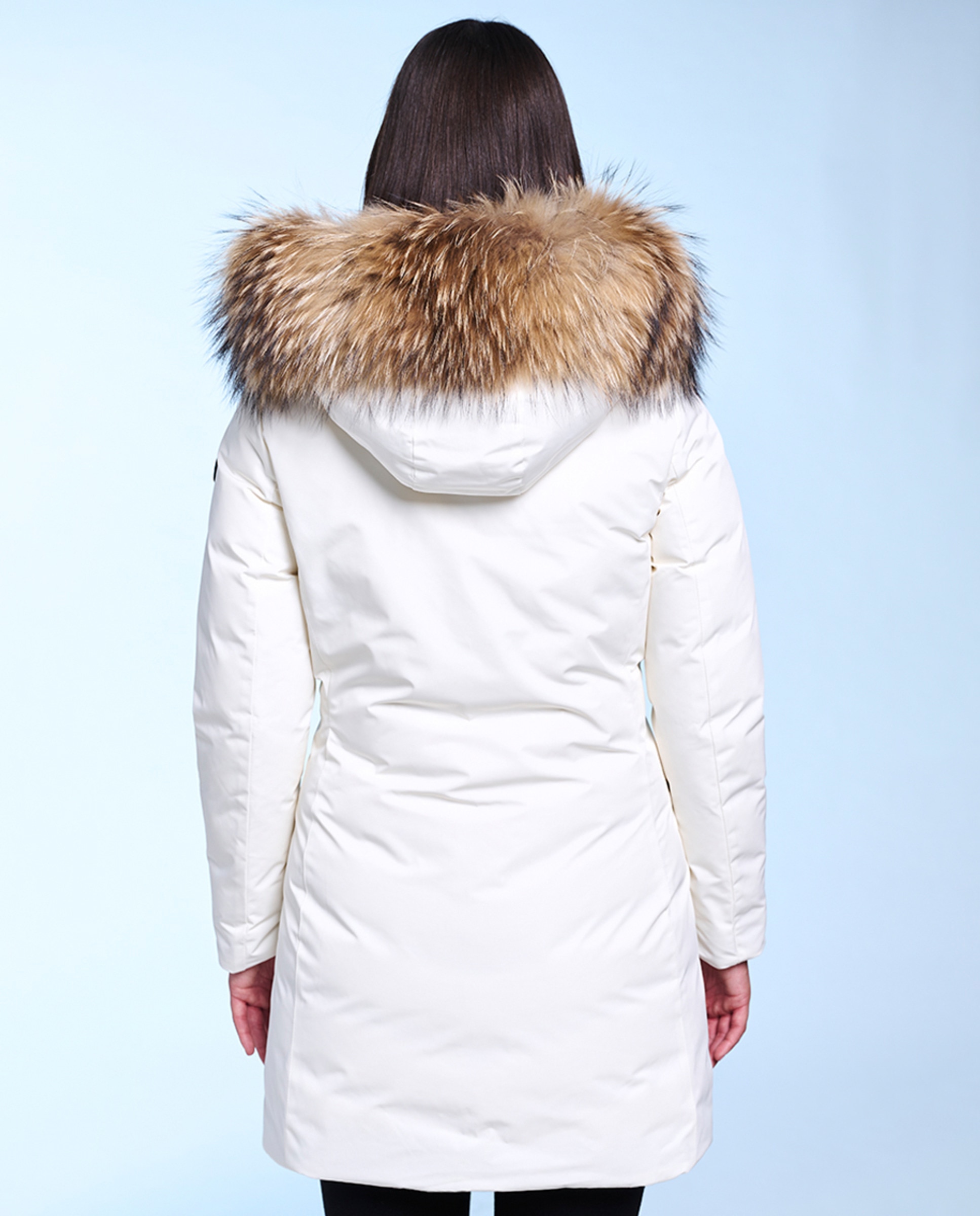 Parka com Capuz Desmontável. Cru-2