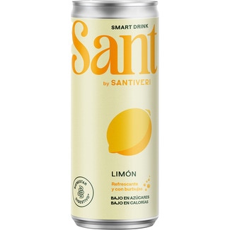 bebida refrescante de limón con burbujas para el bienestar digestivo bajo en azúcares lata 33 cl bajo en azúcares - Sant
