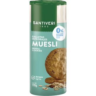 galletas integrales con muesli 0% azúcares añadidos paquete 190 g - Santiveri