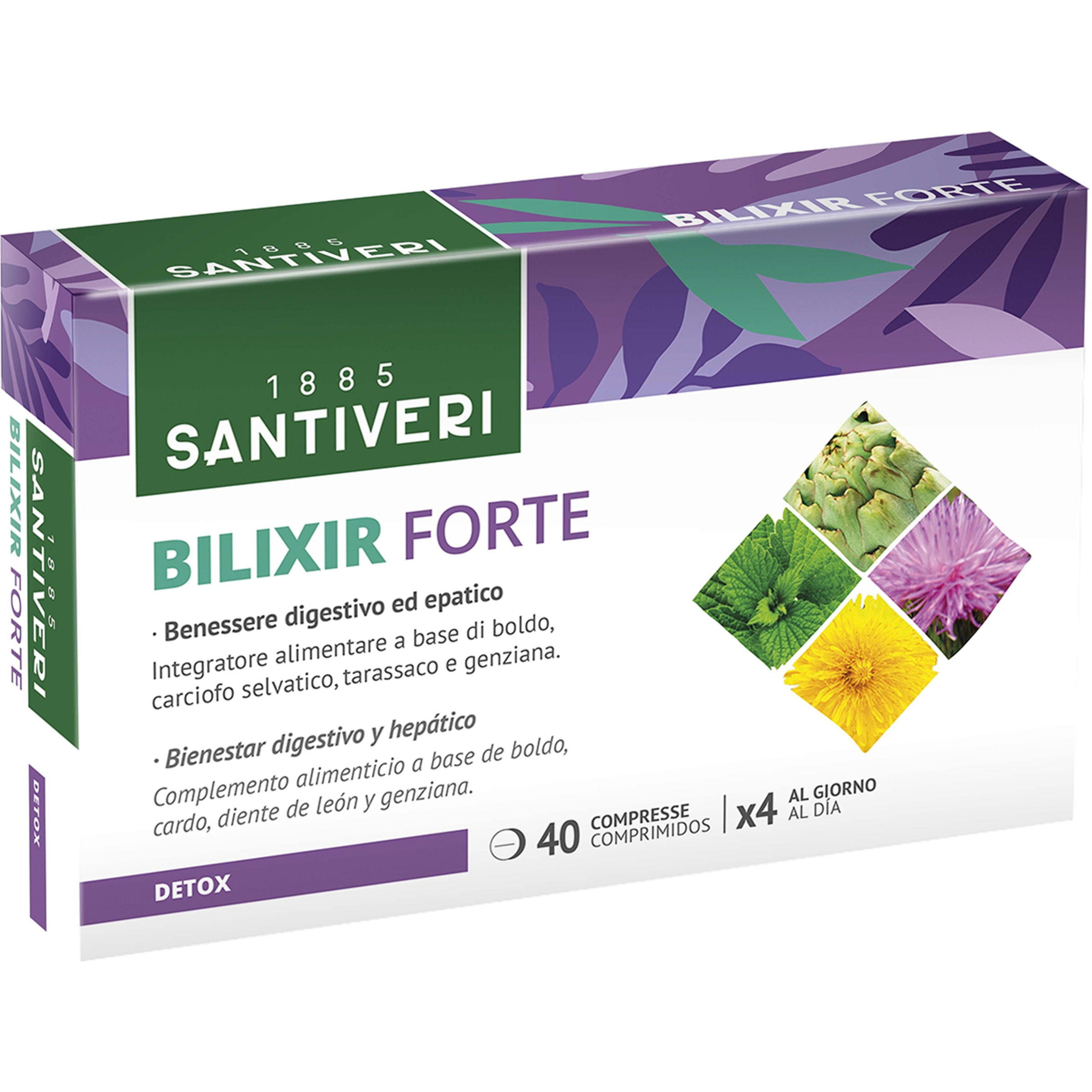 Bilixir Forte boldo y cardo mariano protege la función hepática estuche 40 comprimidos