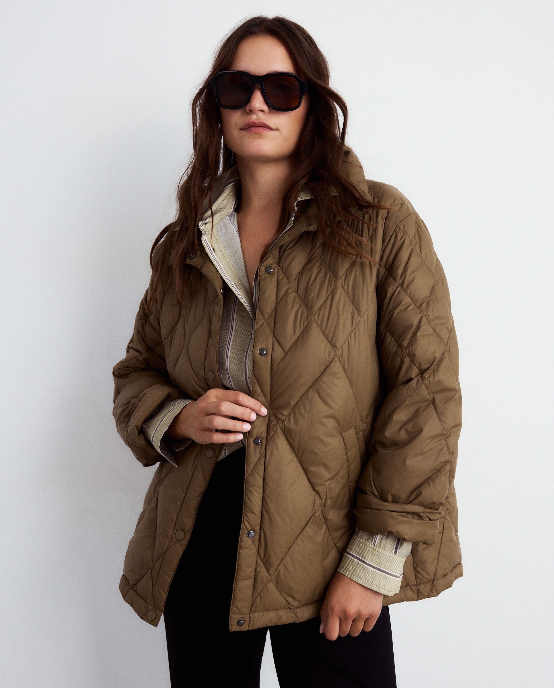 Blusão Acolchoado Liso Curto 740 Tabaco-3