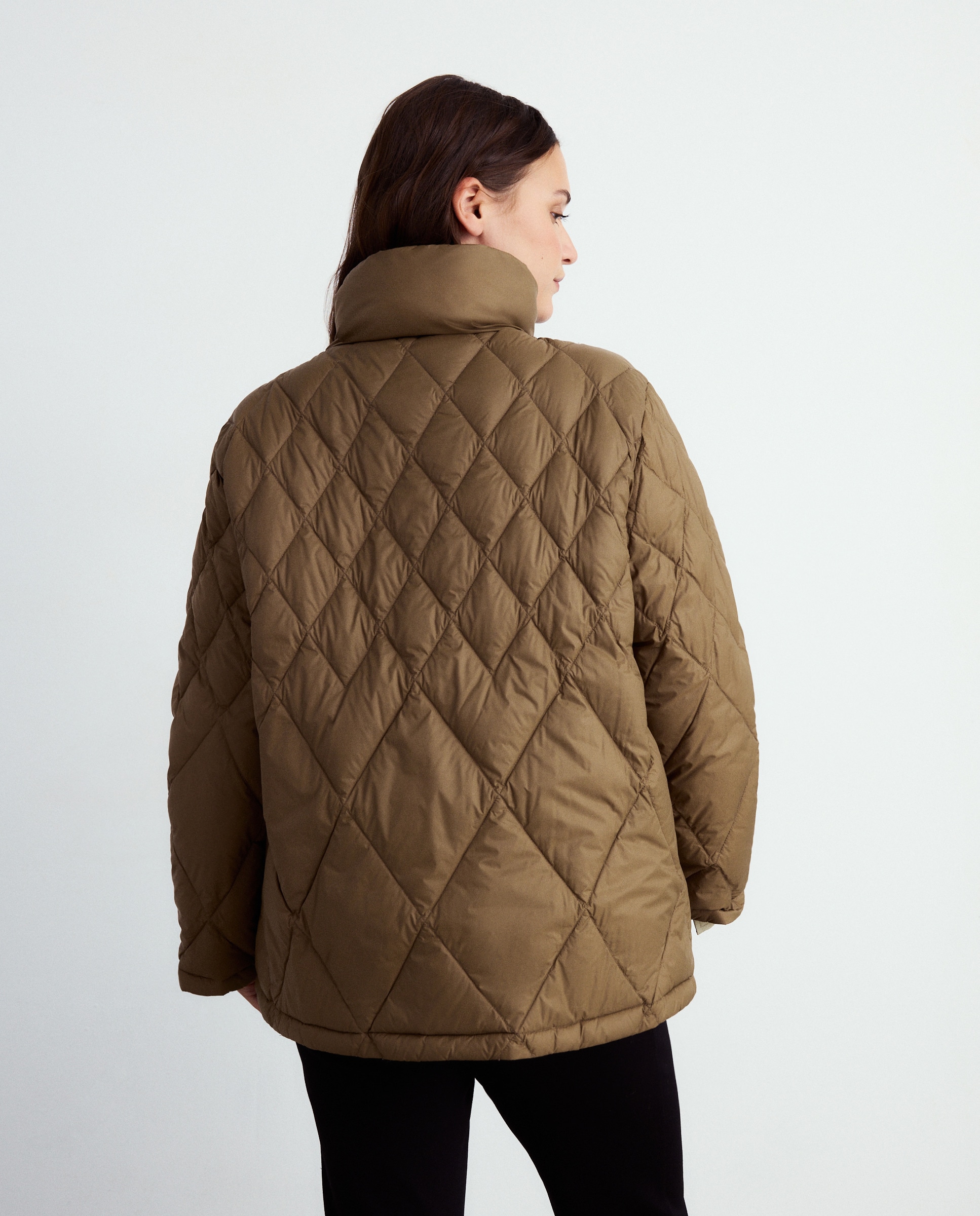 Blusão Acolchoado Liso Curto 740 Tabaco-4