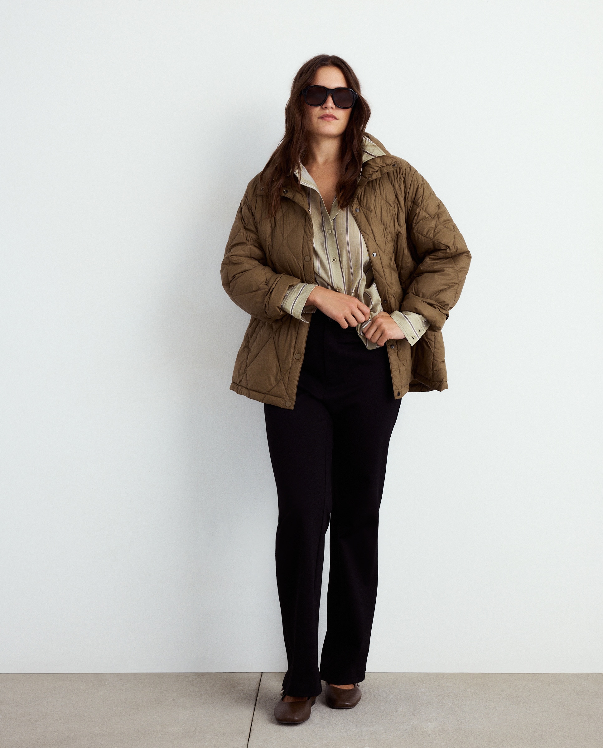 Blusão Acolchoado Liso Curto 740 Tabaco-2