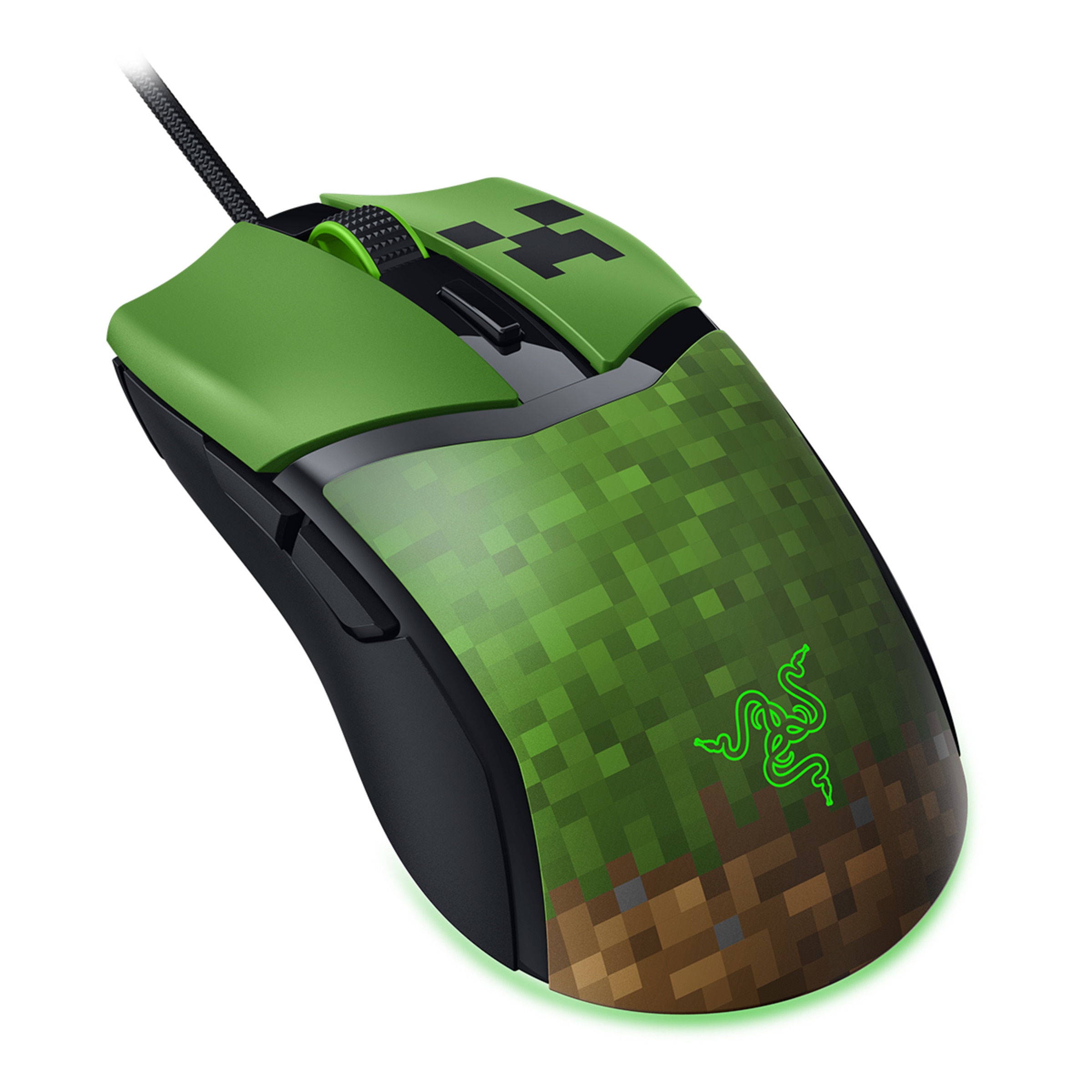Ratón Gaming con cable Razer Cobra Minecraft Edition Verde-2