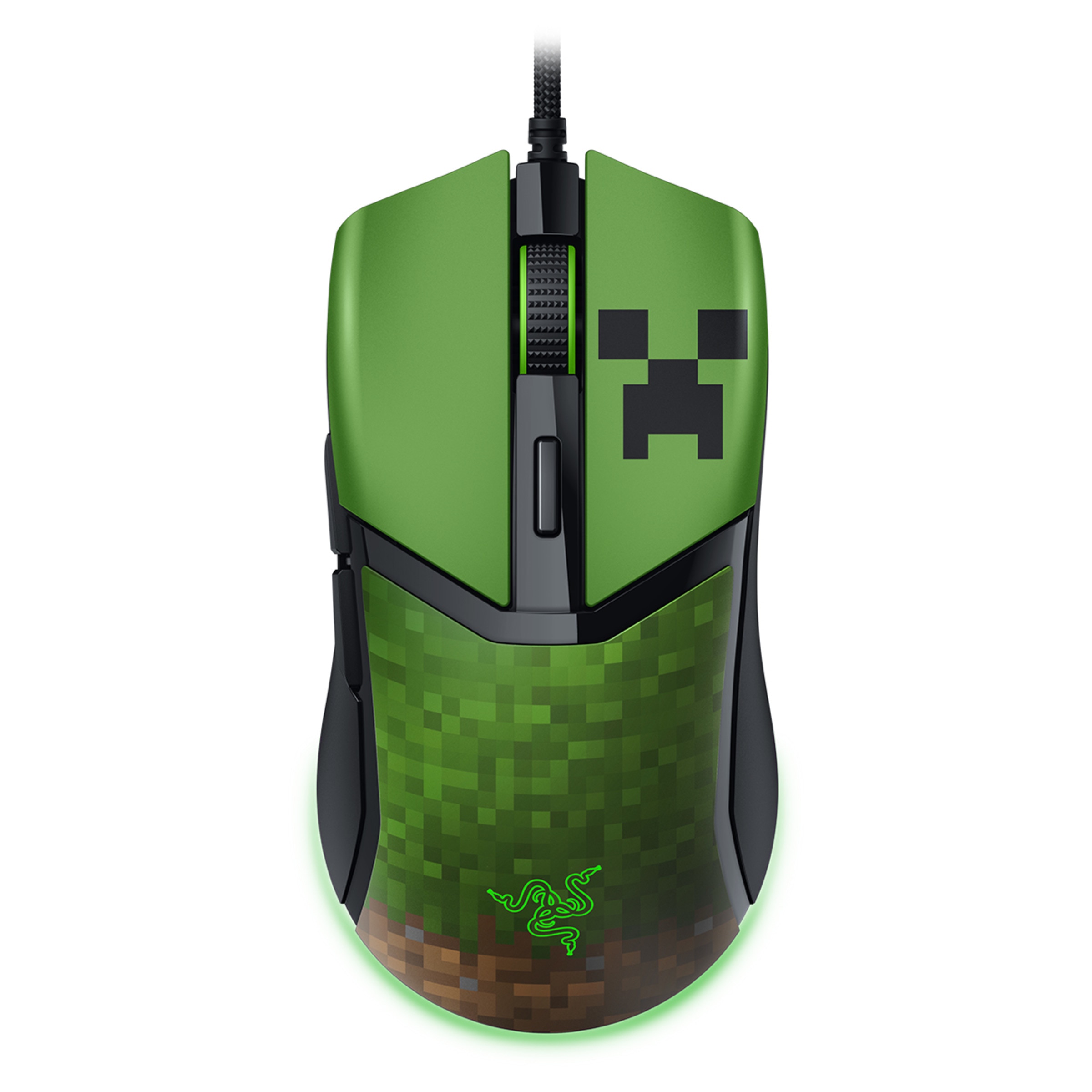 Ratón Gaming con cable Razer Cobra Minecraft Edition Verde-1