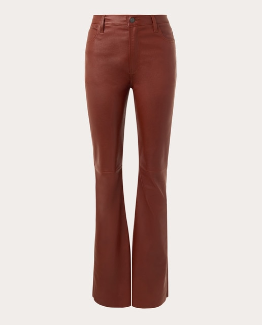 Imagem 0 de Calças Flare em Pele