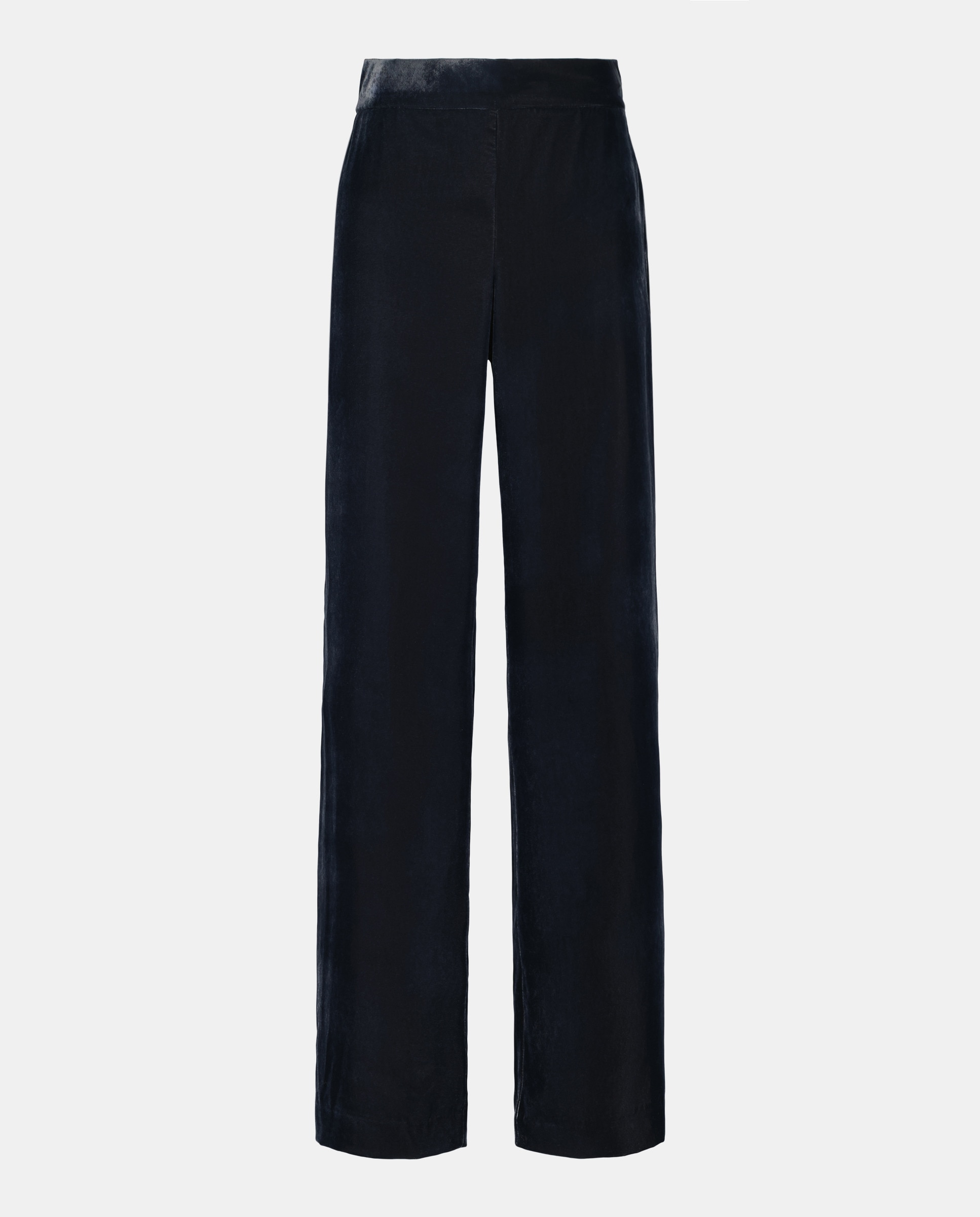 Calças Lisas Largas Chumbo-5