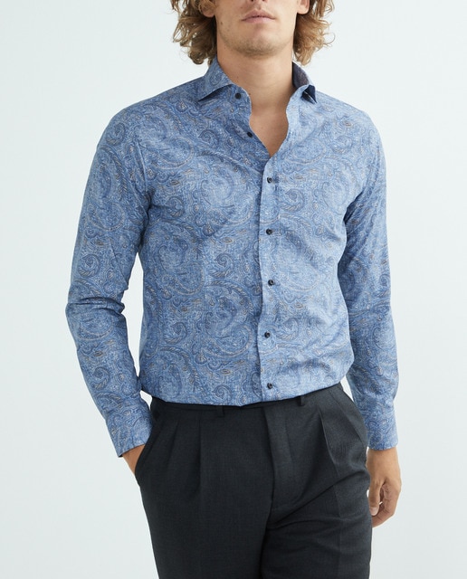 Imagen 0 de Camisa casual de hombre manga larga estampado paisley