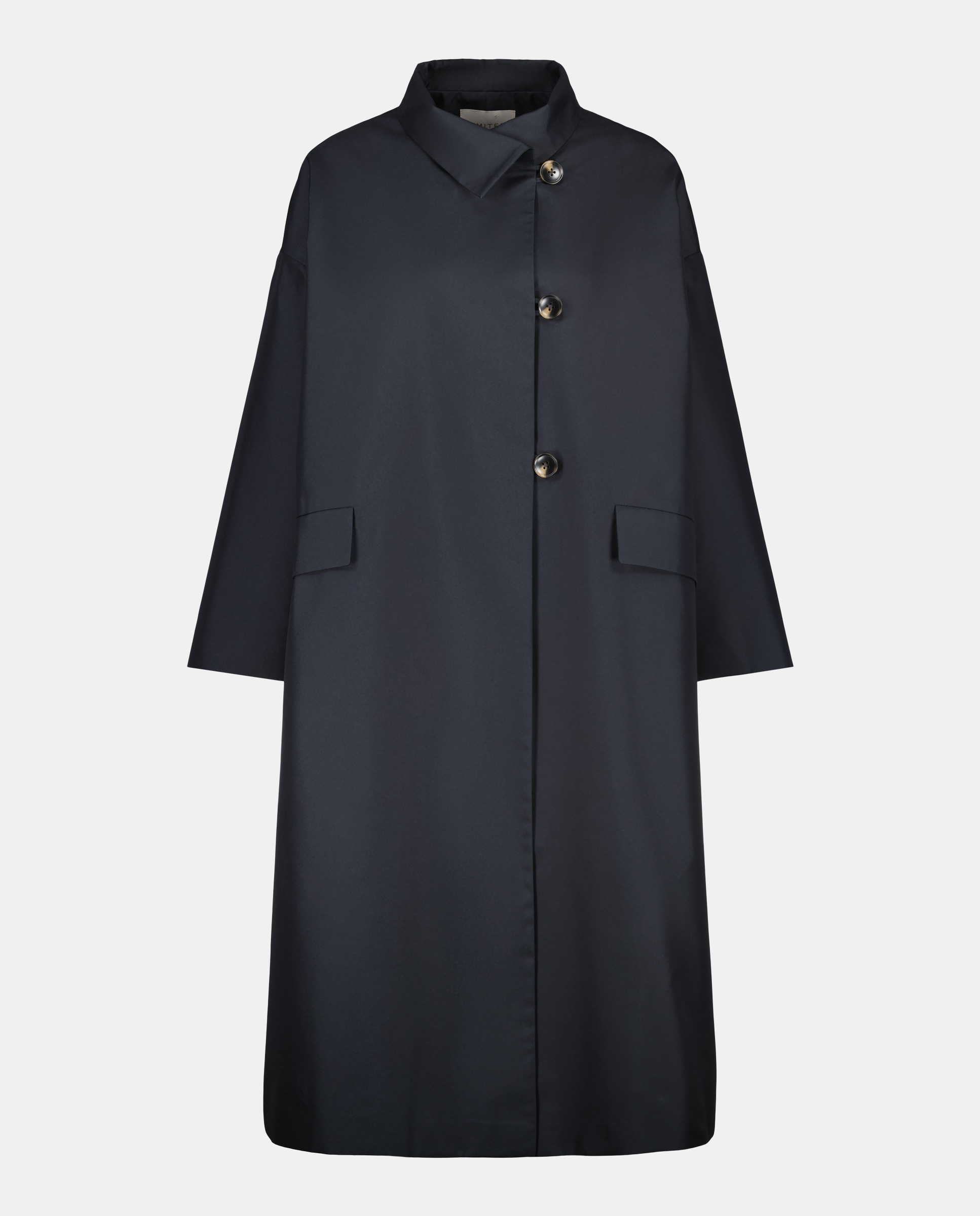Gabardine Comprida Lisa Azul-marinho-1
