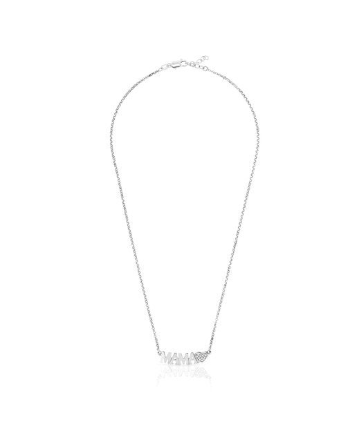 Imagen 0 de Collar de Plata de Ley 925 con inserción de colgante MAMA+ Circonita