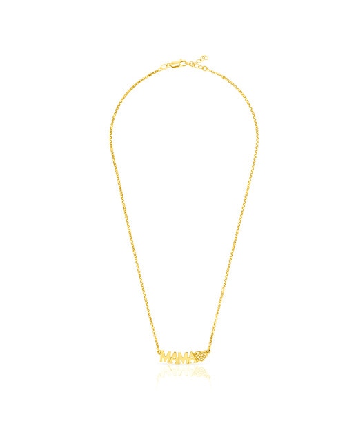 Imagen 0 de Collar de Plata de Ley 925 con inserción de colgante MAMA+ Circonita