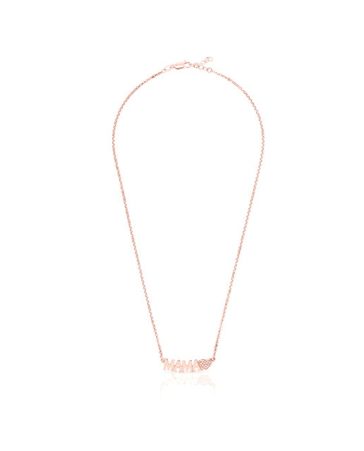 Imagen 0 de Collar de Plata de Ley 925 con inserción de colgante MAMA+ Circonita