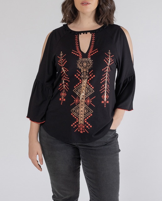 Imagen 0 de Camiseta etnica aberturas