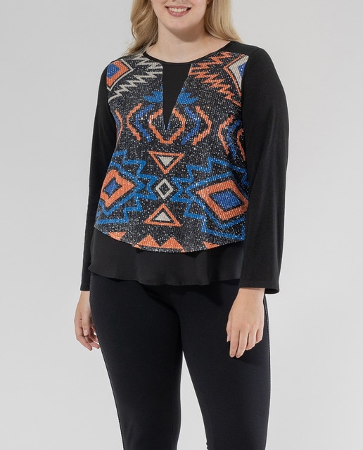 Imagen 0 de Top lentejuelas estampadas