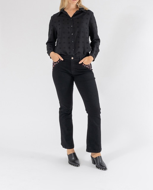 Imagen 0 de Pantalon vaquero evase bordado