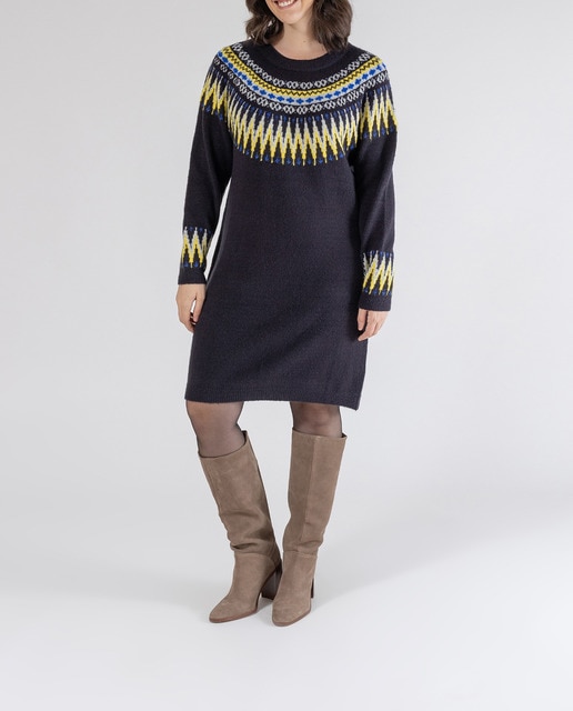 Imagen 0 de Vestido punto con cenefa