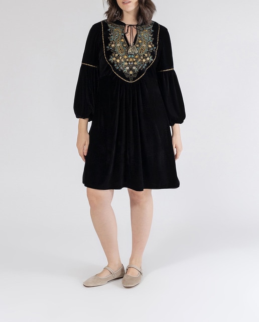 Imagen 0 de Vestido terciopelo con canesu