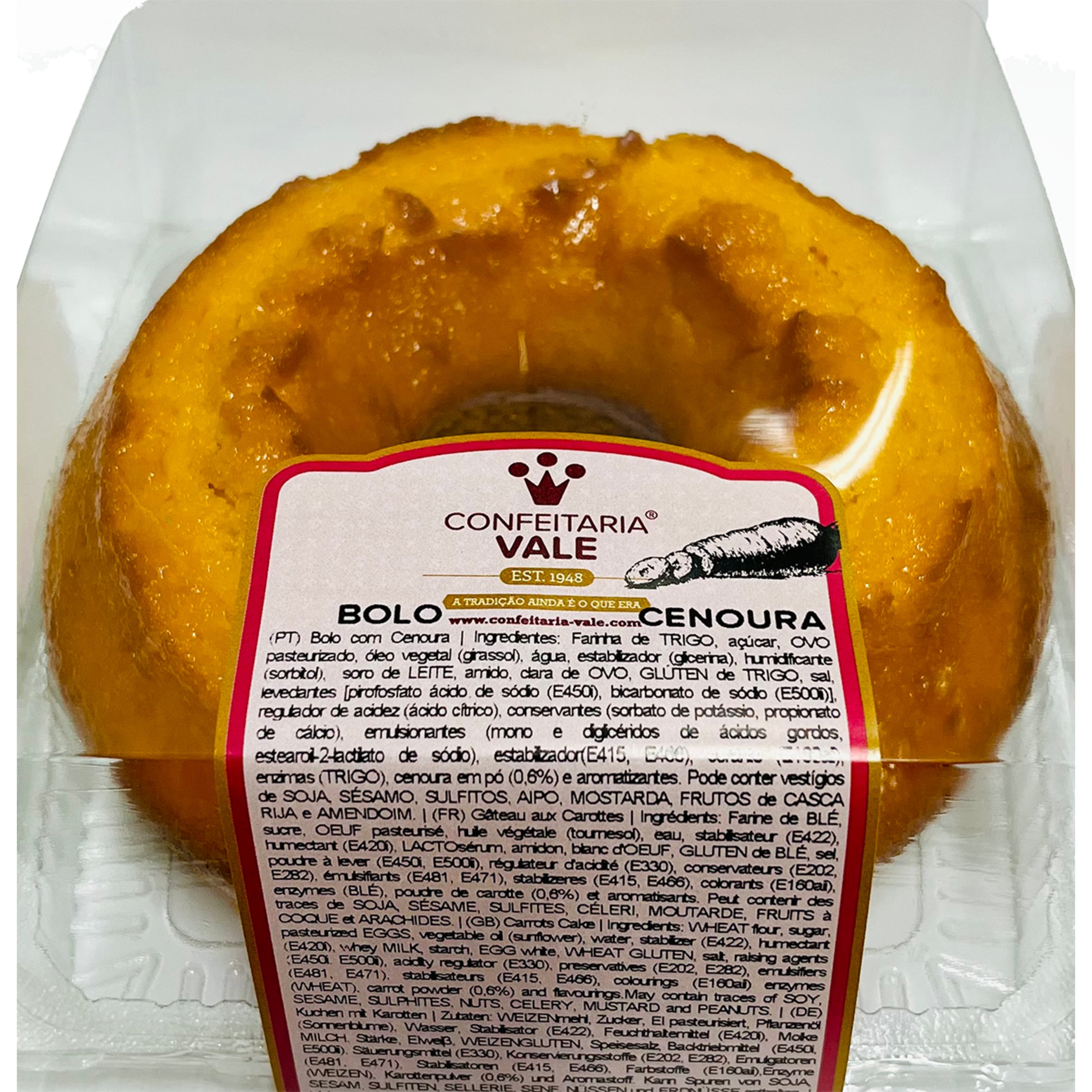 Bolo d´Avó de Cenoura embalagem 500 g
