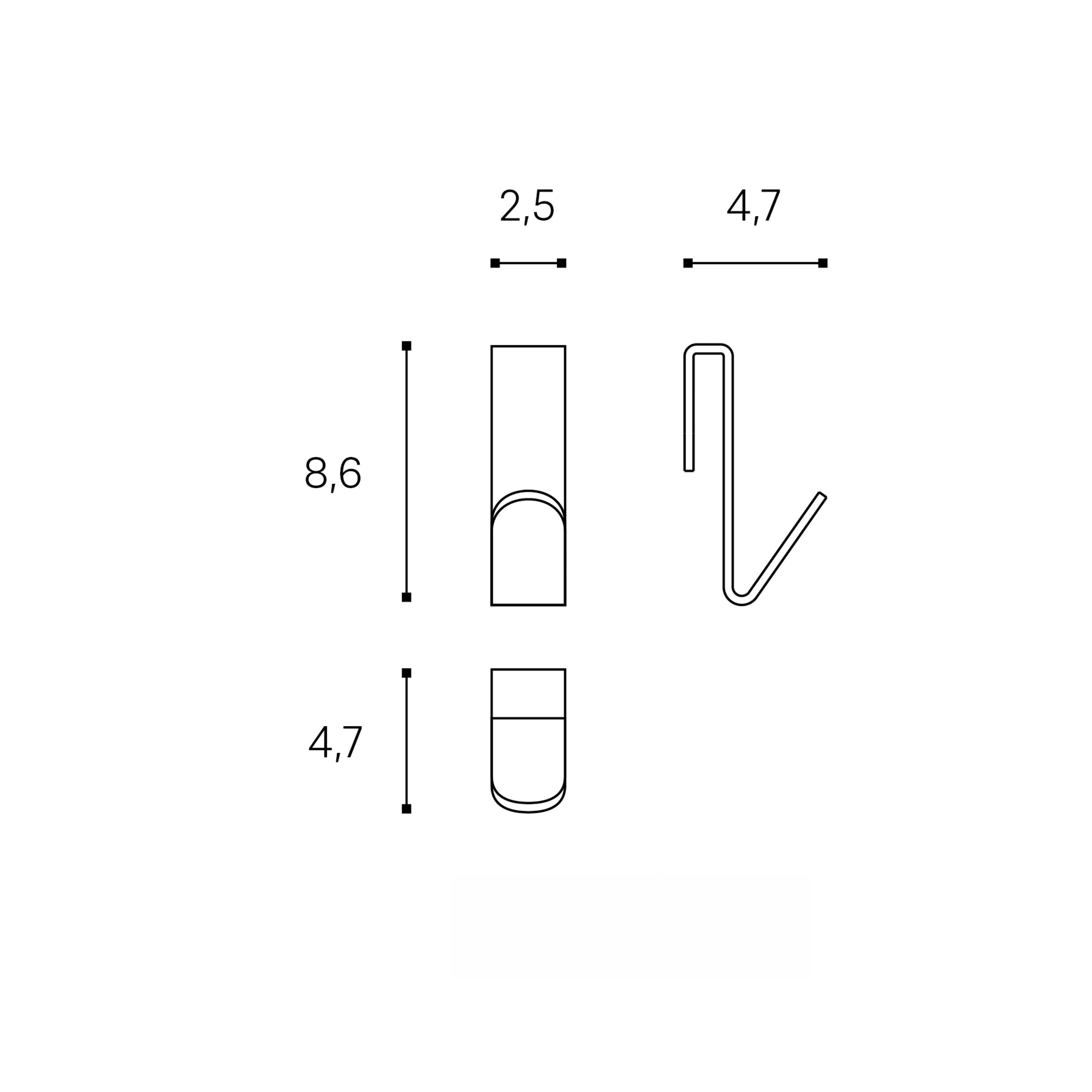 Percha de baño Architect S+ Cosmic Acero mate-4