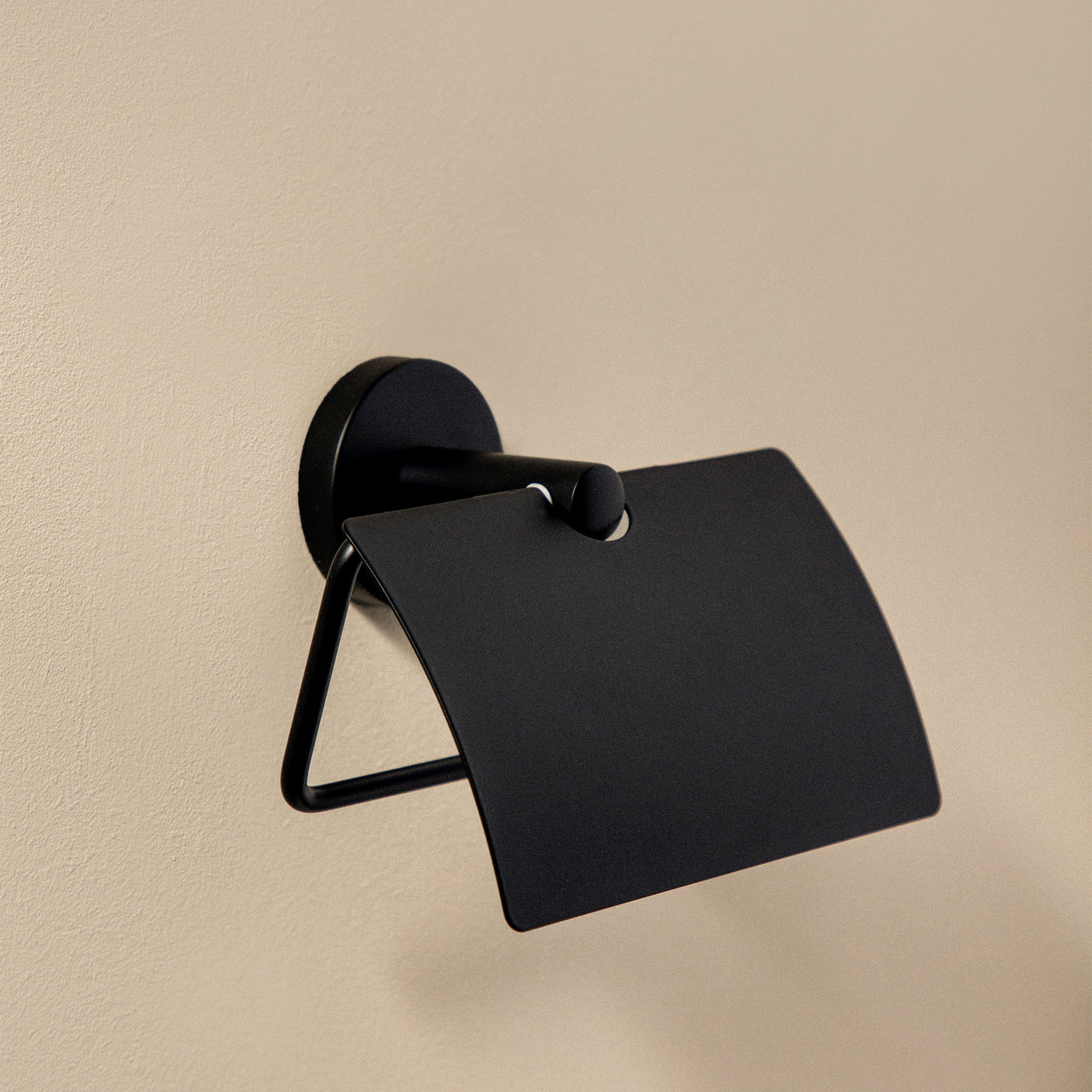 Portarrollos con tapa Start Cosmic Negro mate-1