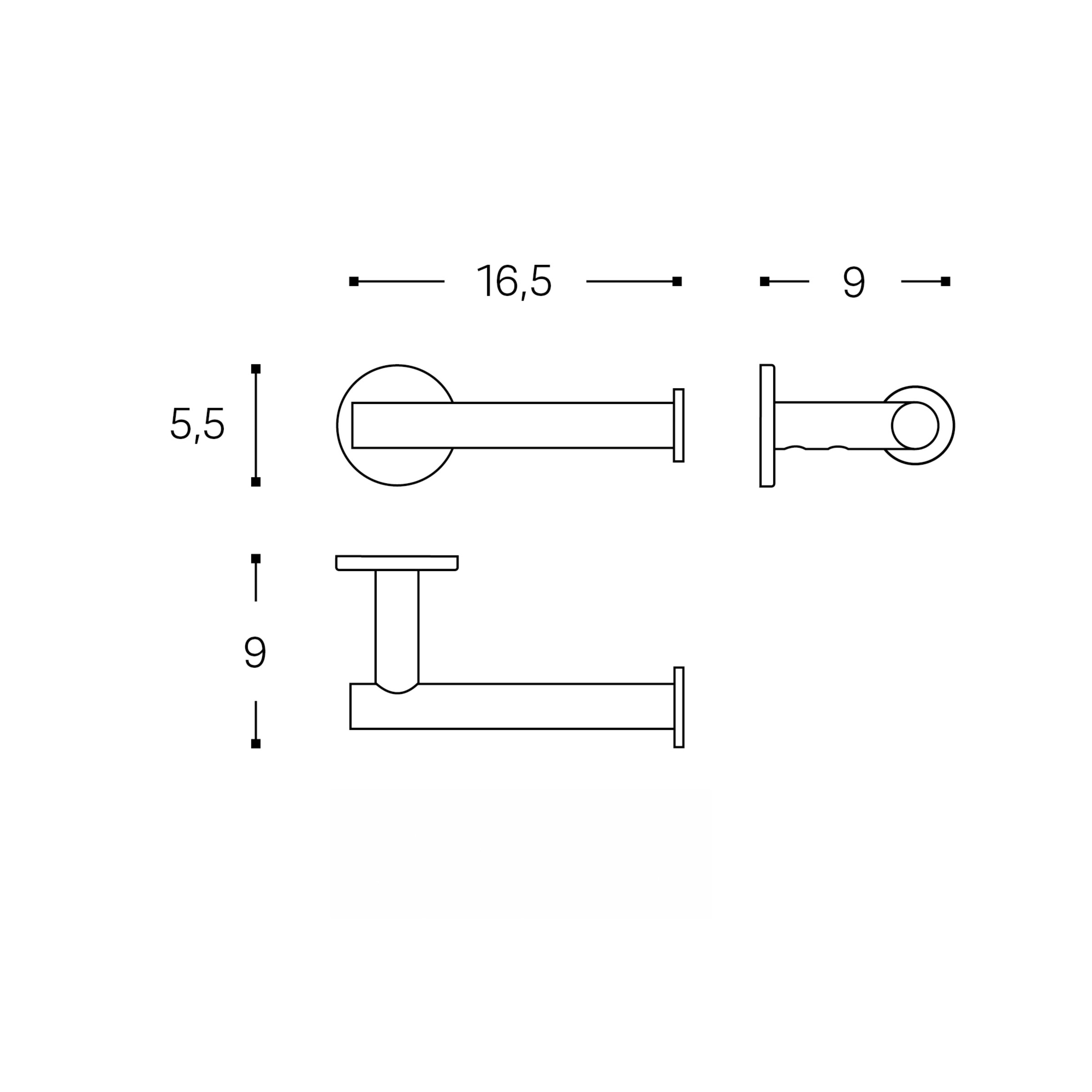 Portarrollos sin tapa Architect S+ Cosmic Acero mate-4