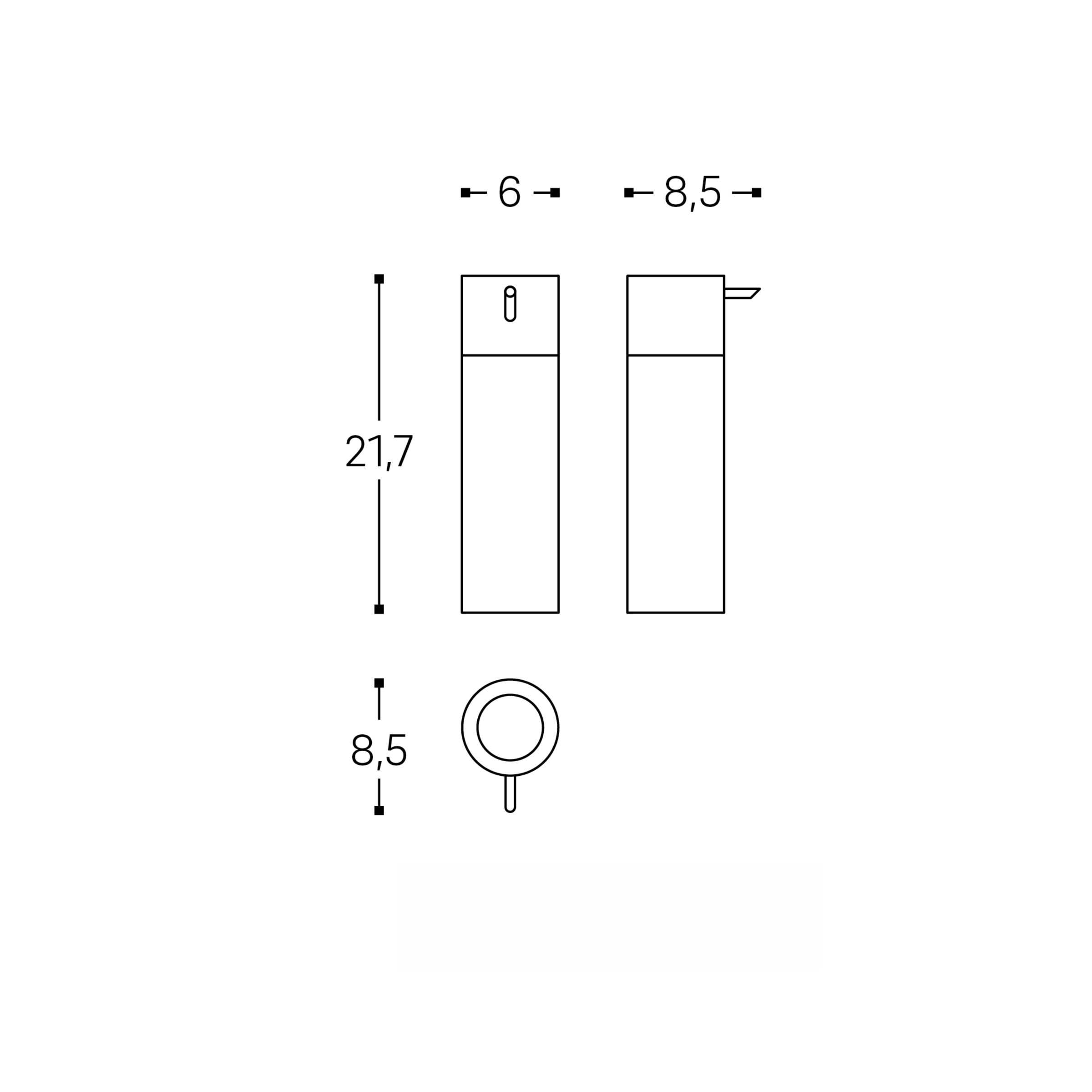 Dosificador de jabón para encimera Micra Cosmic Negro-5
