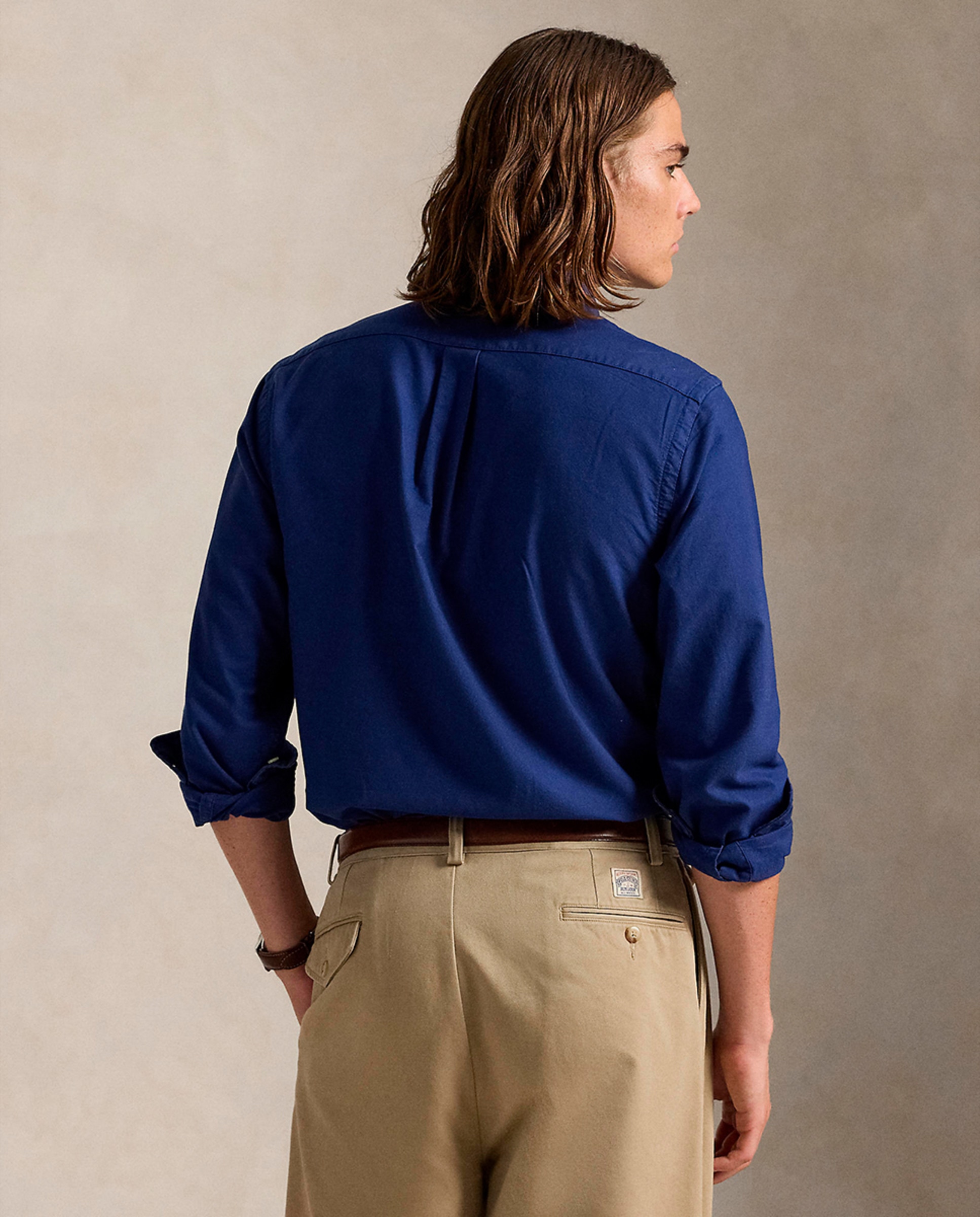 Camisa Oxford de Algodão Custom Fit Azul ultramar-2