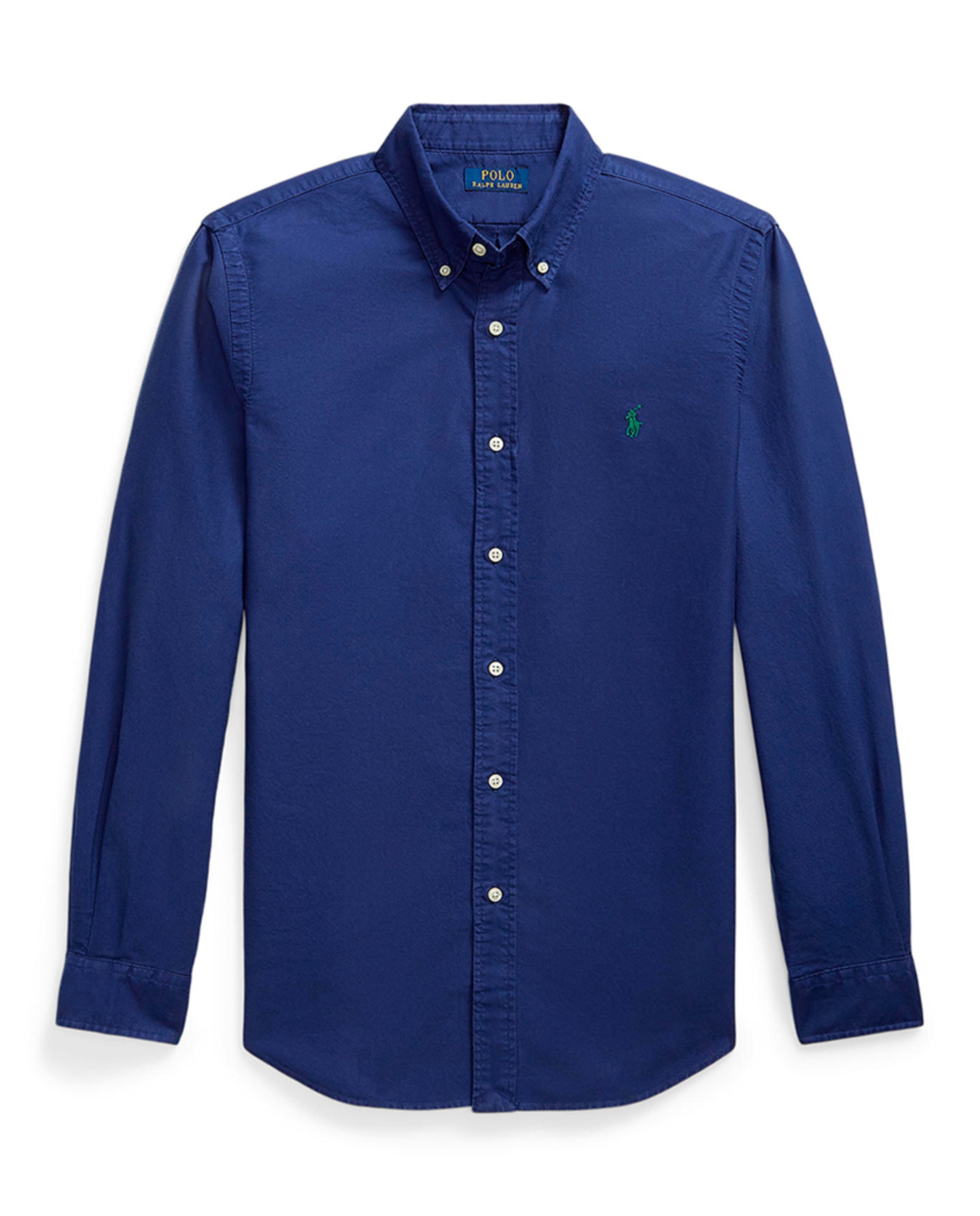 Camisa Oxford de Algodão Custom Fit Azul ultramar-6