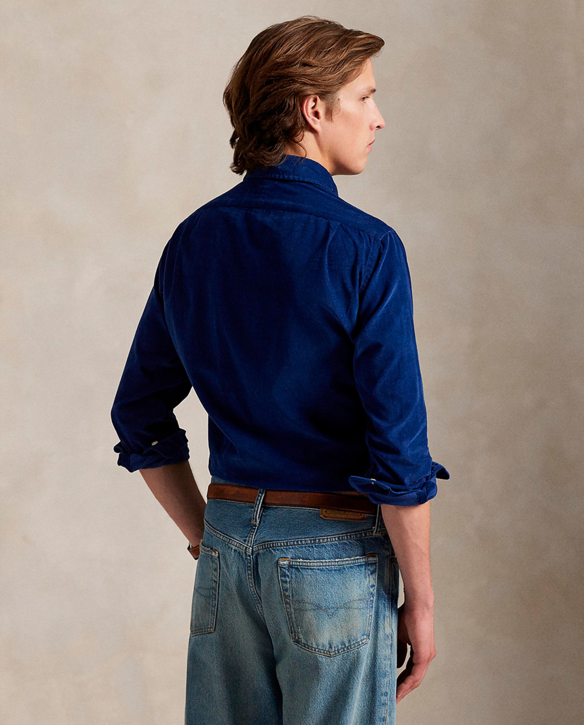 Camisa de Algodão Regular Fit Azul-marinho-2