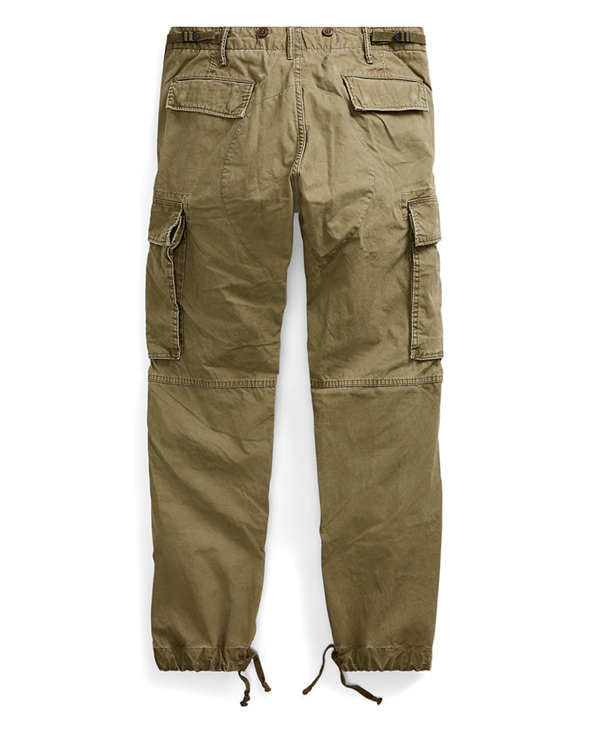 Calças Cargo Estilo Militar de Popelina Double RL Caqui-2