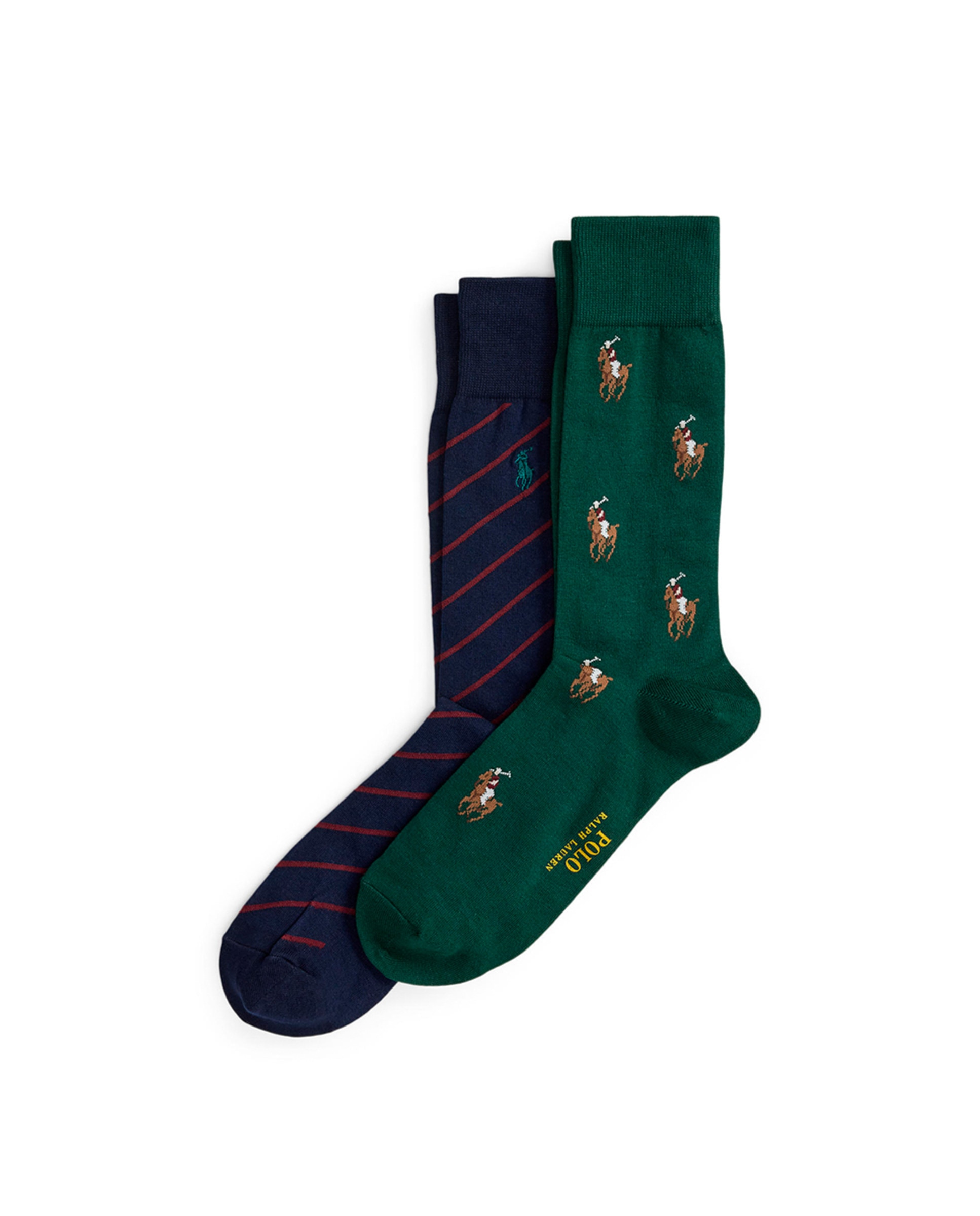 Pack de 2 Pares de Meias Curtas Estampadas Multicolor-1