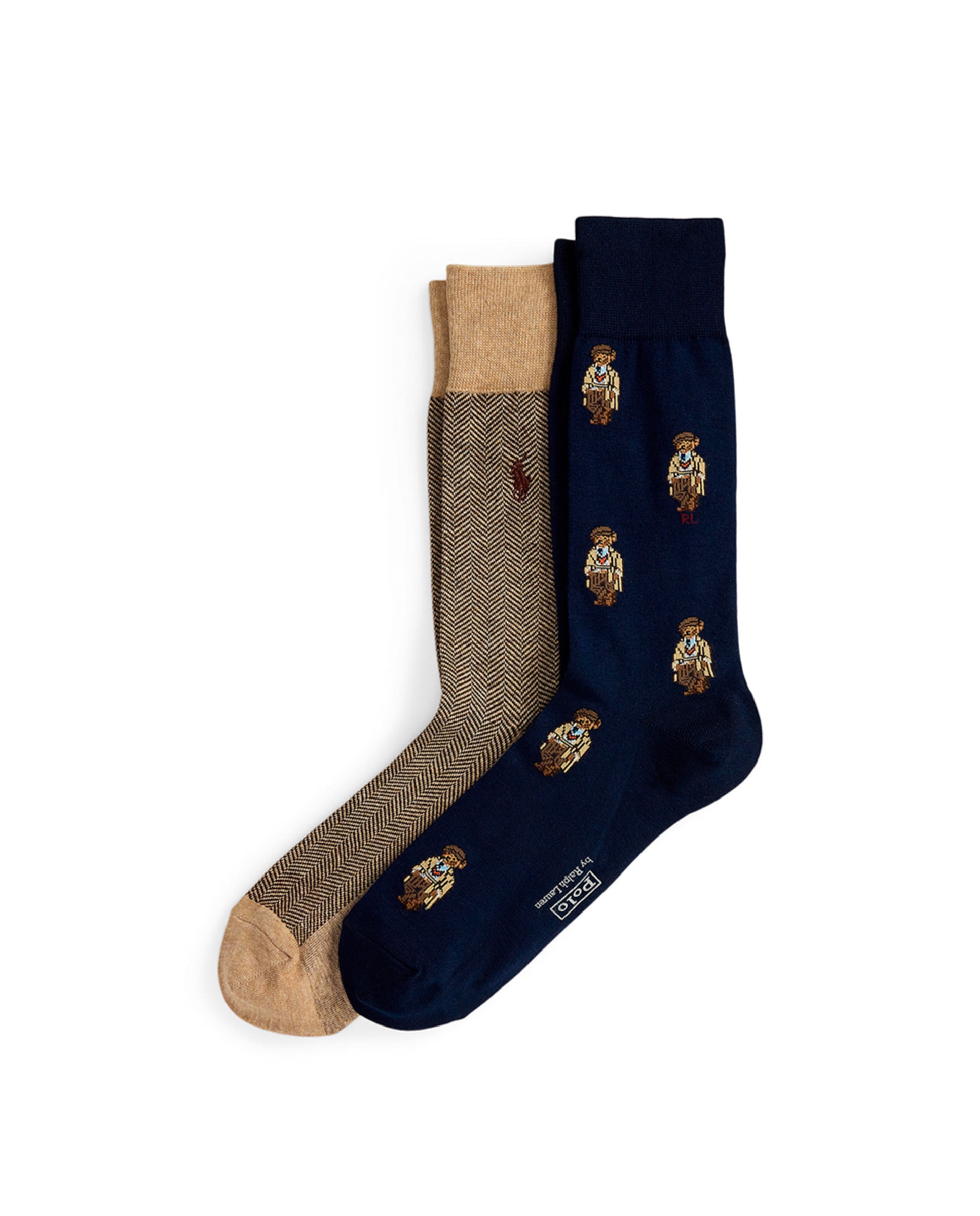 Pack de 2 Pares de Meias Curtas Estampadas Multicolor-1