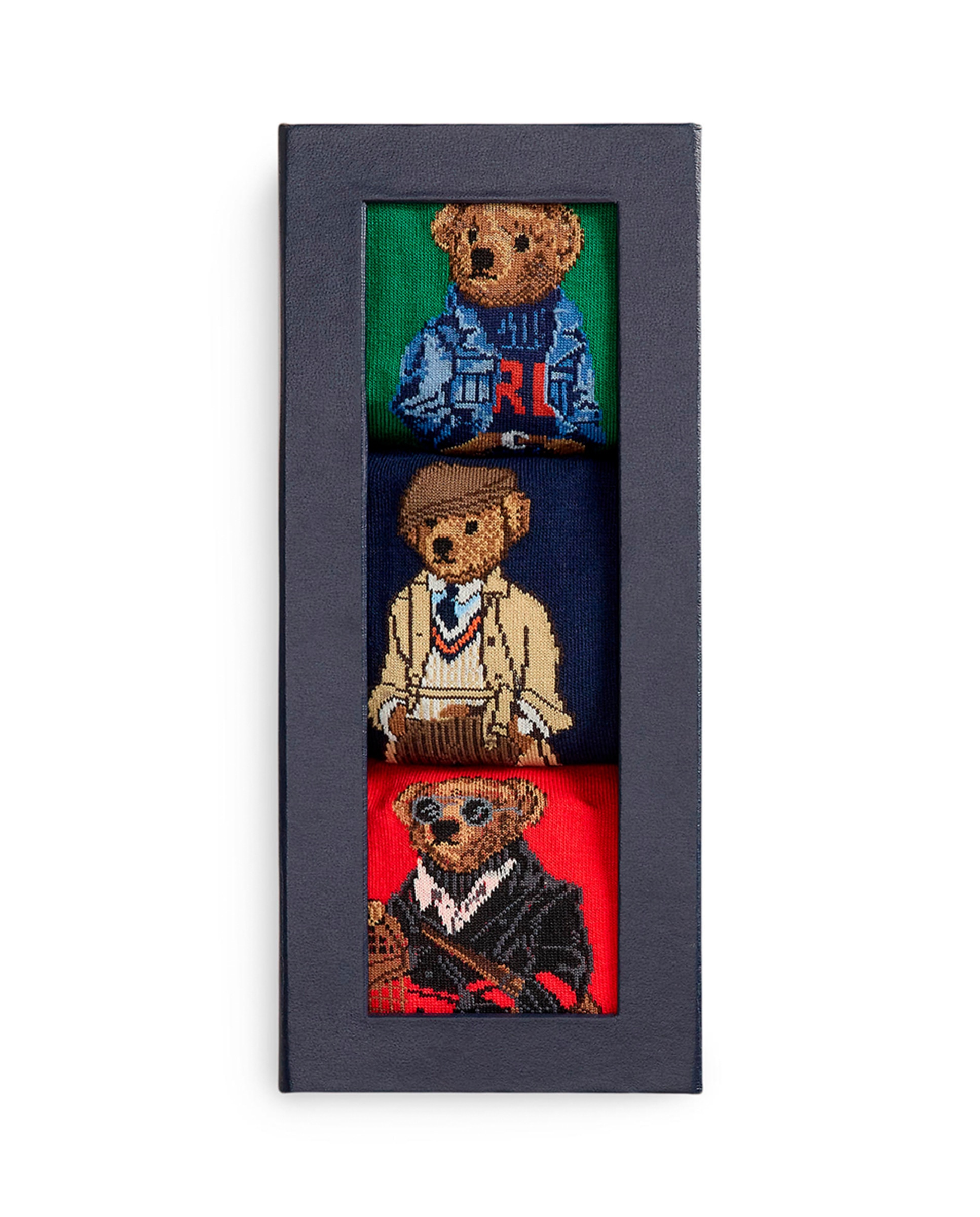 Pack de 3 Pares de Meias Curtas com Polo Bear Multicolor-1