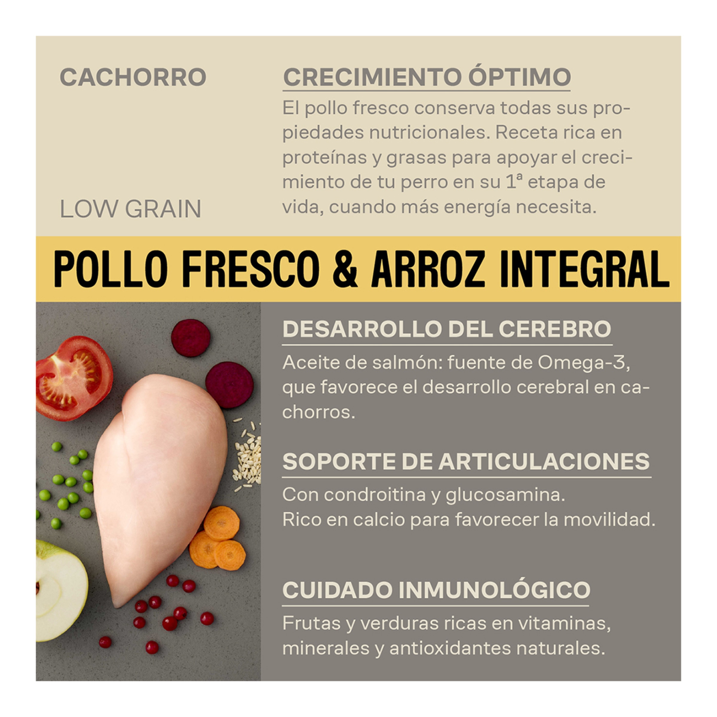 Pienso para perros cachorros Givers pollo fresco y arroz integral 2