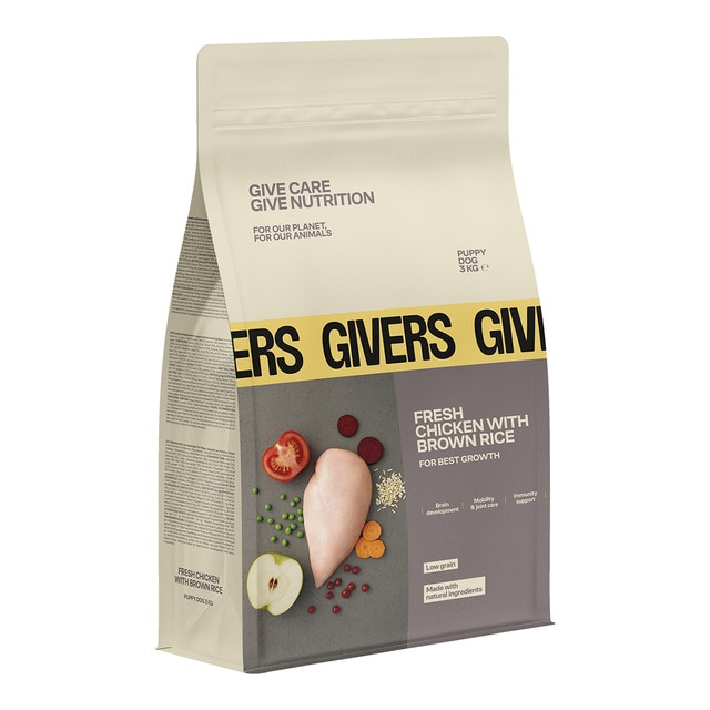Imagen 0 de Pienso para perros cachorros Givers pollo fresco y arroz integral